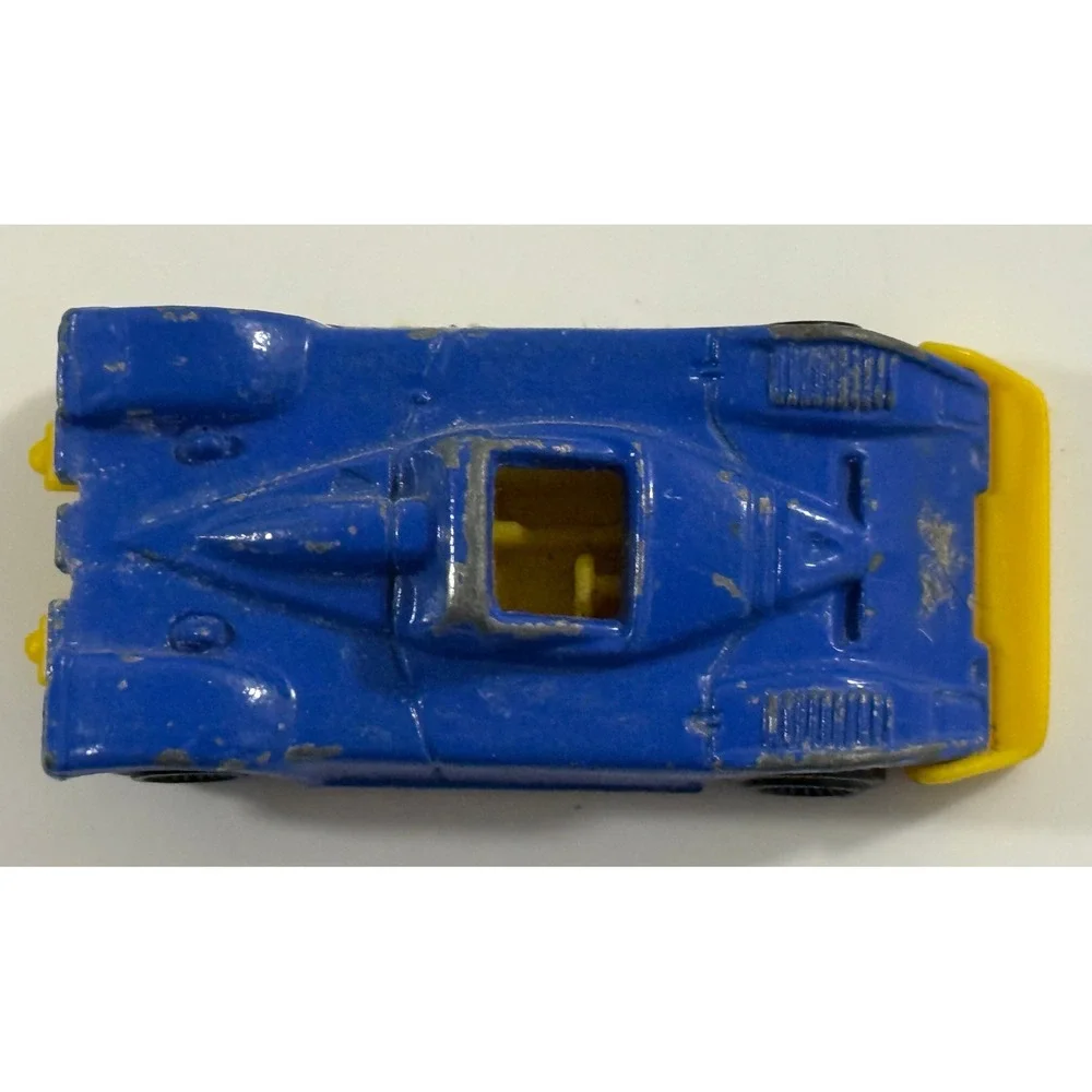 Matchbox Group C Racer Kids Toy Car Blue Yellow 1984 Vintage Diecast